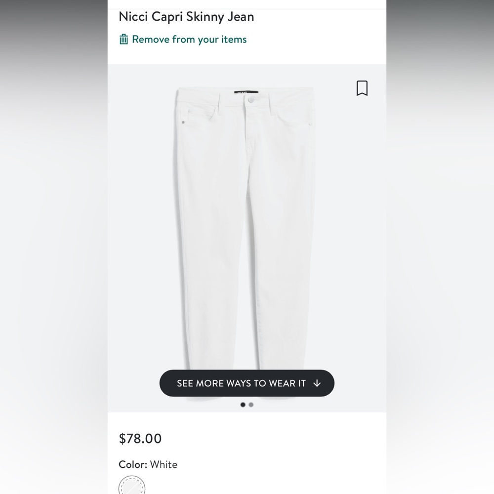 NWOT white jeans, petite
